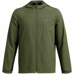 Under Armour RIVAL WOVEN JACKET Chlapecká bunda, tmavě zelená, velikost L obraz