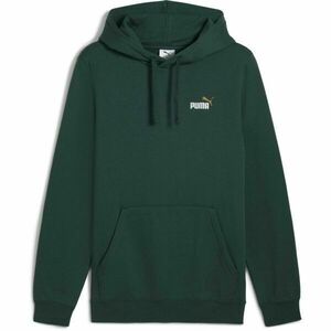 Puma ESSENTIALS 2 COLOR SMALL NO 1 LOGO HOODIE Pánská mikina, tmavě zelená, velikost obraz