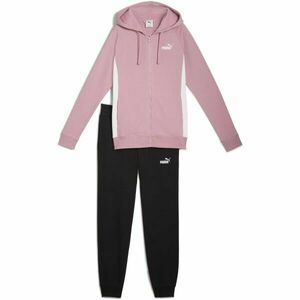Puma FULL-ZIP HOODED SWEAT SUIT FL Dámská tepláková souprava, růžová, velikost obraz