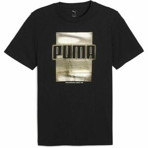 Puma GRAPHIC FOIL TEE Pánské triko, černá, velikost obraz