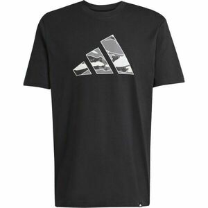 adidas M CAMO LOGO TEE Pánské triko, černá, velikost obraz