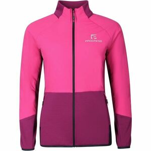 PROGRESS ERIKA HYBRID MIDLAYER Dámská hybridní mikina s merinem, růžová, velikost obraz