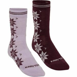 KARI TRAA VINST Dámské vlněné ponožky, růžová, velikost obraz