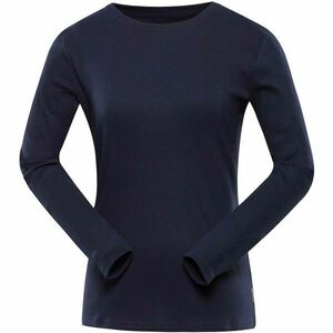 NAX CERLA Dámské bavlněné triko s dlouhým rukávem, tmavě modrá, velikost obraz