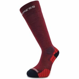 PROGRESS COMPRESS MERINO Kompresní podkolenky s merinem, vínová, velikost obraz
