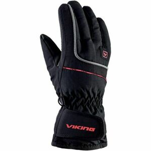Viking KEVIN Dětské lyžařské rukavice, černá, velikost obraz