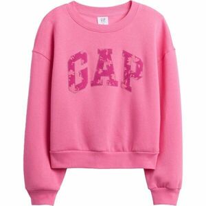 GAP V-LOGO WEDGE CREW Dívčí mikina, růžová, velikost obraz