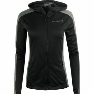 ALPINE PRO SELEDA Dámská mikina s kapucí, černá, velikost obraz