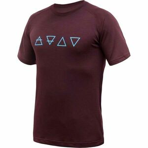 Sensor MERINO BLEND ELEMENTS Pánské funkční triko, vínová, velikost obraz