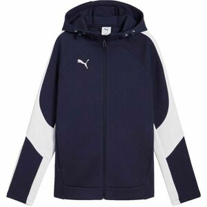 Puma TEAMEVOSTRIPE HOODED JACKET W Dámská sportovní bunda, tmavě modrá, velikost obraz