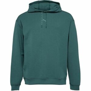 Puma M CLOUDSPUN HOODIE Pánská mikina, tmavě zelená, velikost obraz