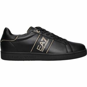 EA7 CLASSIC LOGO Pánské kožené tenisky, černá, velikost 46 obraz