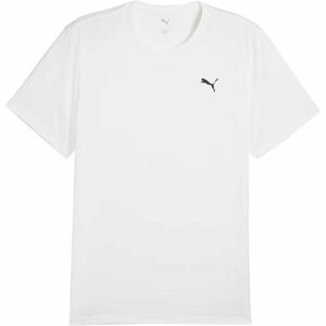 Puma M TAD ESSENTIALS SOLID CAT TEE Pánské triko, bílá, velikost obraz