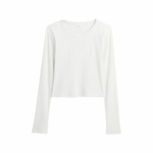 GAP V-JPN LS RIB TEE Dámské crop tričko, bílá, velikost obraz