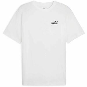 Puma ESSENTIALS RELAXED SMALL NO 1 LOGO TEE Pánské triko, bílá, velikost obraz