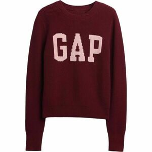 GAP V-FRCH- LOGO SWEATER Dámský svetr, vínová, velikost obraz