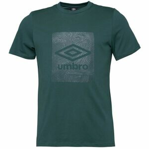 Umbro GEO GRAPHIC TEE Pánské triko, tmavě zelená, velikost obraz