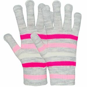 Lewro DUNY Dívčí pletené rukavice, šedá, velikost 4-7Y obraz