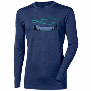 PROGRESS LOKI AURORA Pánské merino triko s dlouhým rukávem, tmavě modrá, velikost obraz