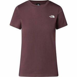 The North Face W S/S SIMPLE DOME SLIM TEE Dámské tričko, vínová, velikost obraz
