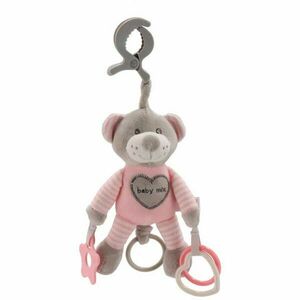 BABY MIX MEDVĚD Plyšová hračka s vibrací, šedá, velikost obraz