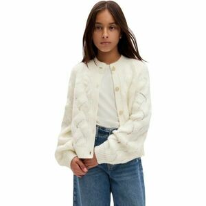 GAP TEXTURED Dívčí svetr, bílá, velikost obraz