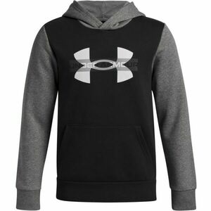 Under Armour RIVAL FLEECE COLORBLOCK Chlapecká mikina, černá, velikost M obraz