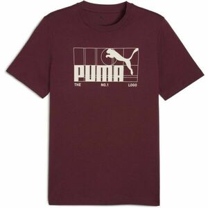 Puma GRAPHIC NO.1 LOGO TEE Pánské triko, vínová, velikost obraz