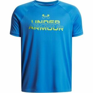 Under Armour SPLIT WORDMARK Chlapecké triko, modrá, velikost M obraz