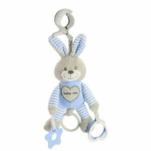 BABY MIX KRÁLÍK Plyšová hračka s vibrací, šedá, velikost obraz