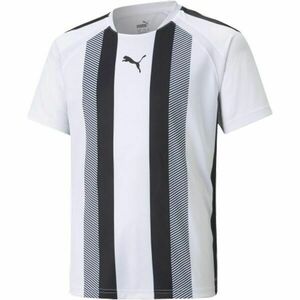 Puma TEAMLIGA STRIPED JERSEY JR Dětský fotbalový dres, bílá, velikost obraz