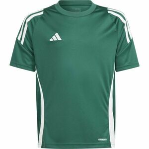 adidas TIRO24 JERSEY Y Chlapecký fotbalový dres, tmavě zelená, velikost obraz
