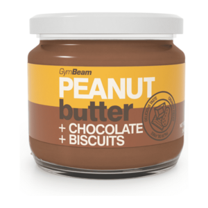 GymBeam ARAŠÍDOVÉ MÁSLO ČOKOLÁDA + SUŠENKA 340 G Ořechové máslo, , velikost obraz