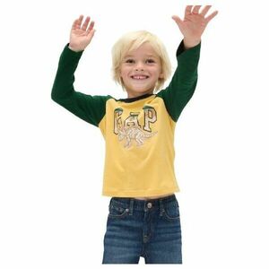 GAP V-FRCH LS LOGO RAGLAN T Dětské tričko, žlutá, velikost 5Y obraz