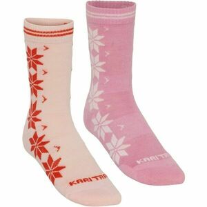 KARI TRAA VINST Dámské vlněné ponožky, růžová, velikost obraz