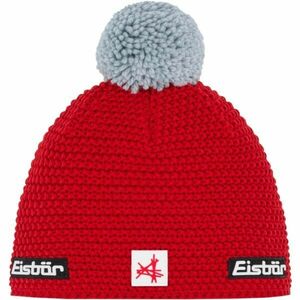 Eisbär JAMIE POMPON Pánská zimní čepice, červená, velikost obraz