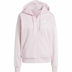 adidas ESSENTIALS FLEECE 3-STRIPES FULL-ZIP HOODIE W Dámská mikina, růžová, velikost obraz