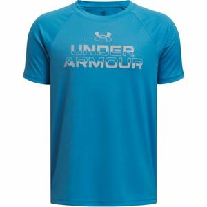 Under Armour SPLIT WORDMARK Chlapecké triko, modrá, velikost M obraz