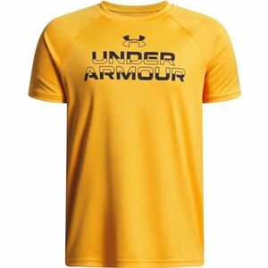 Under Armour SPLIT WORDMARK Chlapecké triko, oranžová, velikost M obraz