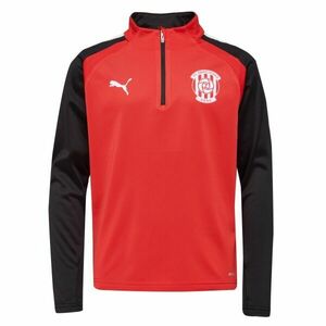 Puma TEAMLIGA 1/4 ZIP TOP JR - ZBROJOVKA BRNO Dětská fotbalová mikina, červená, velikost obraz