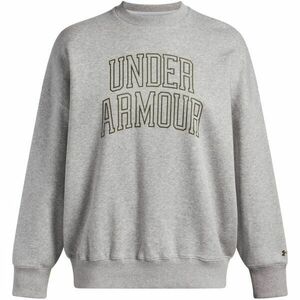 Under Armour RIVAL FLEECE VARSITY Dámská mikina, šedá, velikost M obraz