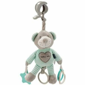 BABY MIX MEDVĚD Plyšová hračka s vibrací, šedá, velikost obraz