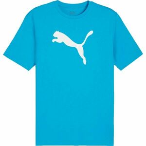 Puma TEAMRISE LOGO JERSEY Pánské triko, tyrkysová, velikost obraz
