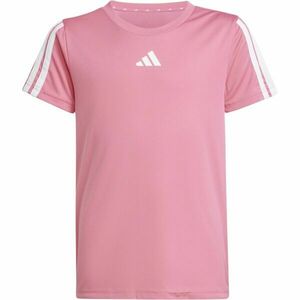 adidas TRAINING ESSENTIALS 3 STRIPES TEE Dětské triko, růžová, velikost obraz