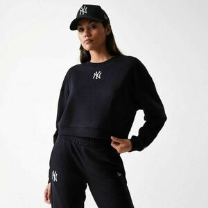 New Era NEW YORK YANKEES MLB MIDI LEAGUE ESSENTIAL CROPPED SWEATER Dámská mikina, černá, velikost obraz