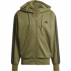adidas M 3 STRIPES FL FZ HD Pánská mikina, khaki, velikost XXL obraz