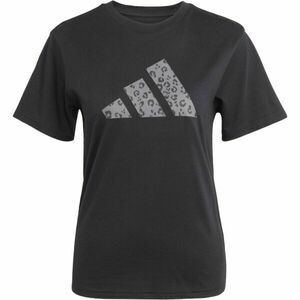 adidas ANIMAL TEE W Dámské triko, černá, velikost obraz