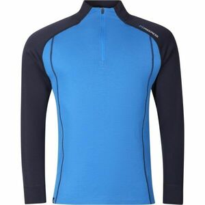 PROGRESS BREAKOUT Pánský merino rolák s krátkým zipem, modrá, velikost obraz