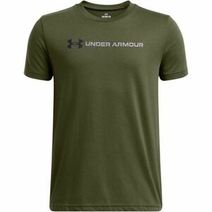 Under Armour LOGO WORDMARK Dětské tričko, tmavě zelená, velikost M obraz
