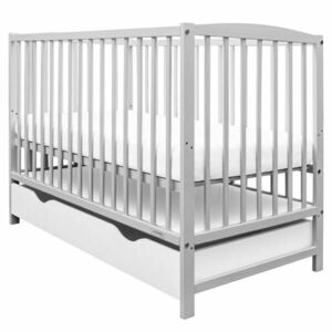 NEW BABY LILLY Dětská postýlka se šuplíkem, šedá, velikost obraz